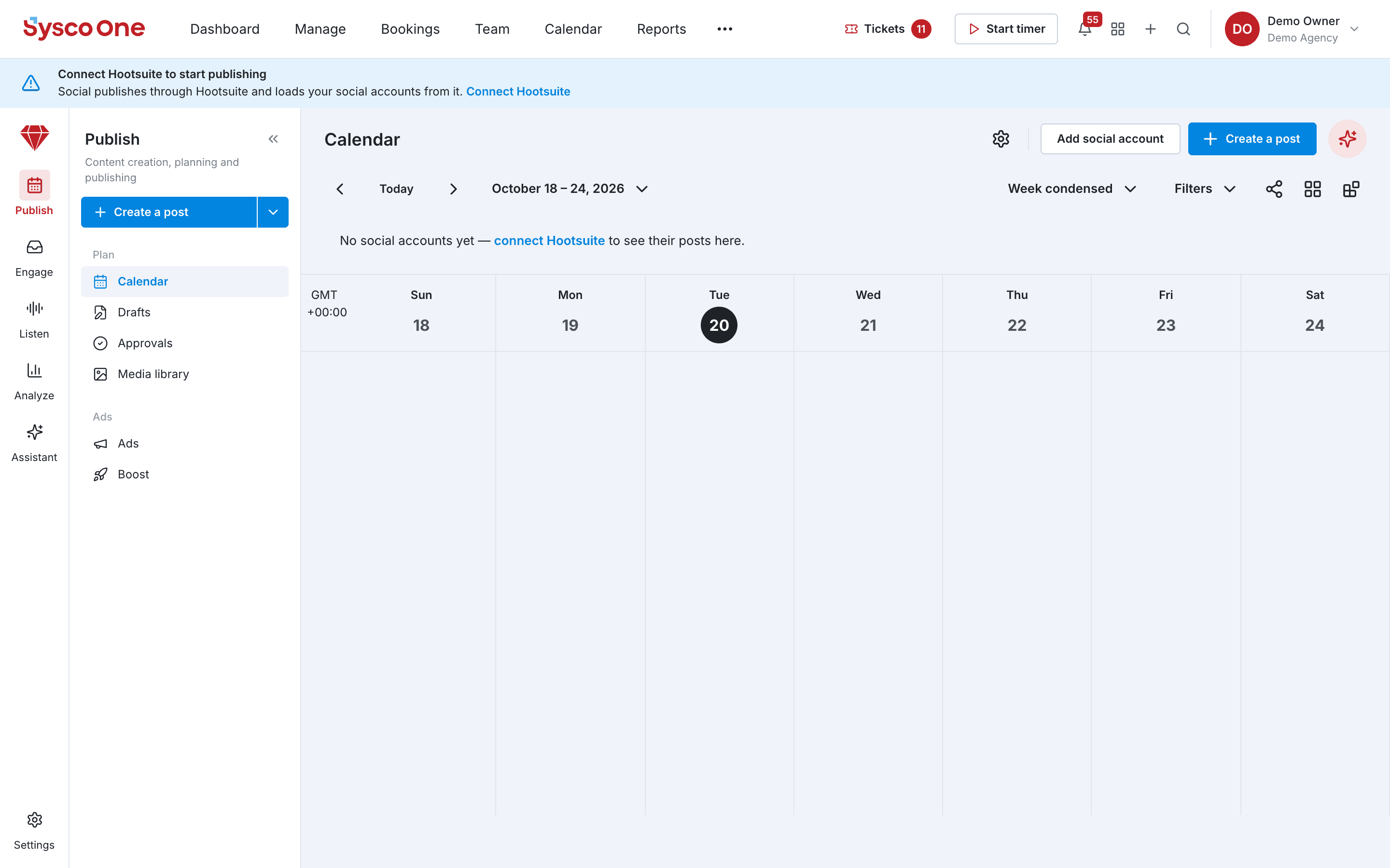 The Social module in sysco.one